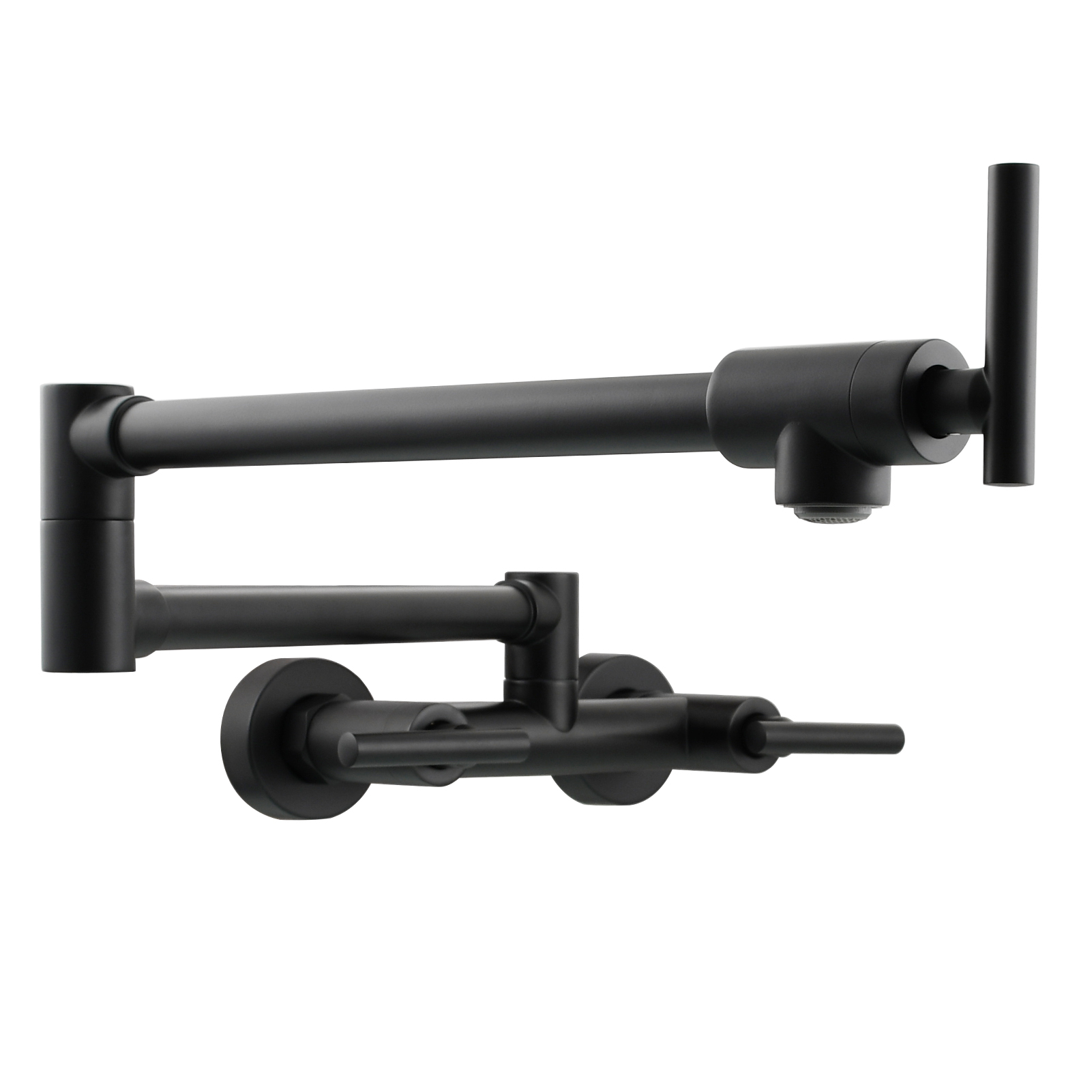 Tecmolog Brass Rotatable Fold Kitchen Faucet Dual Function Wall Faucet