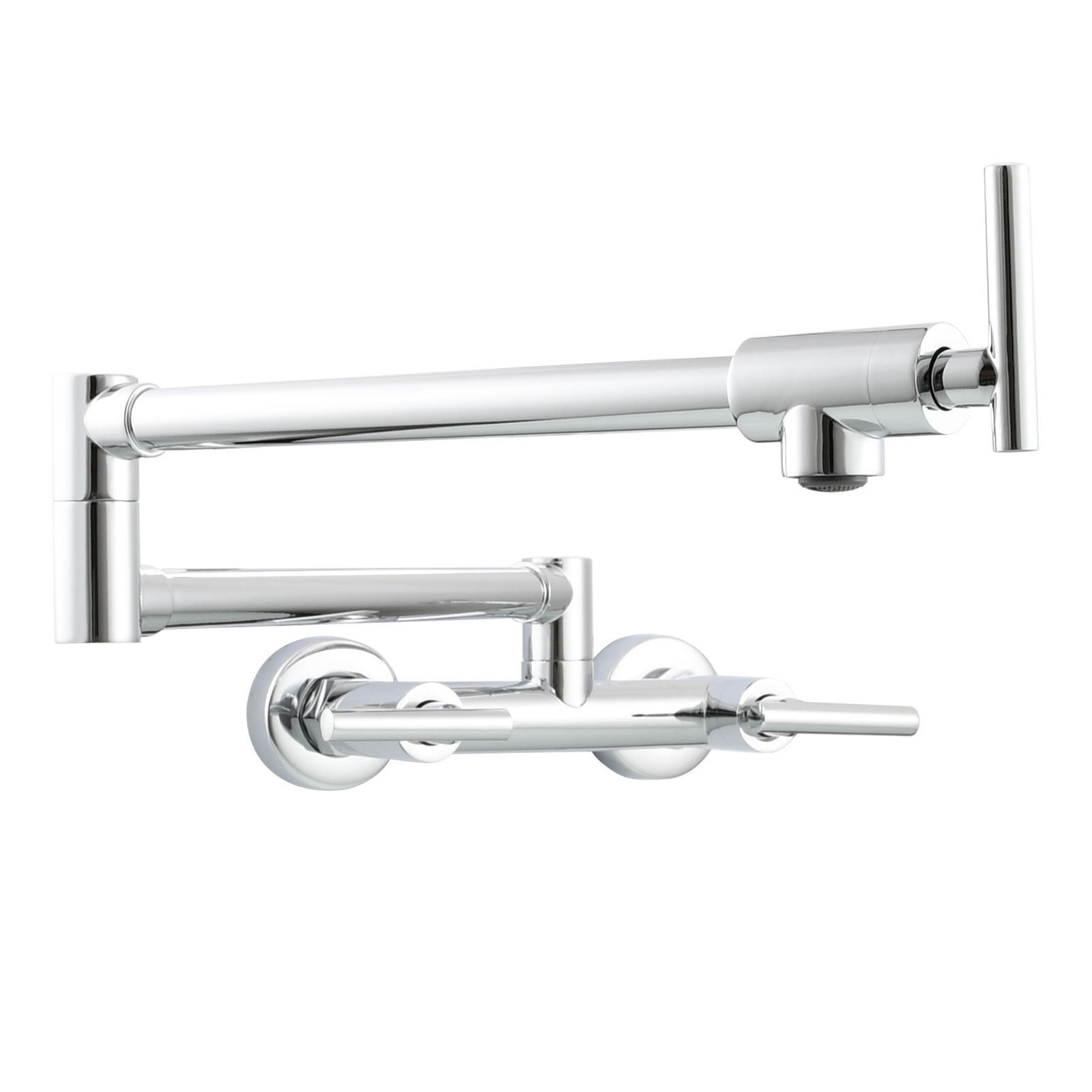 Tecmolog Brass Rotatable Fold Kitchen Faucet Dual Function Wall Faucet