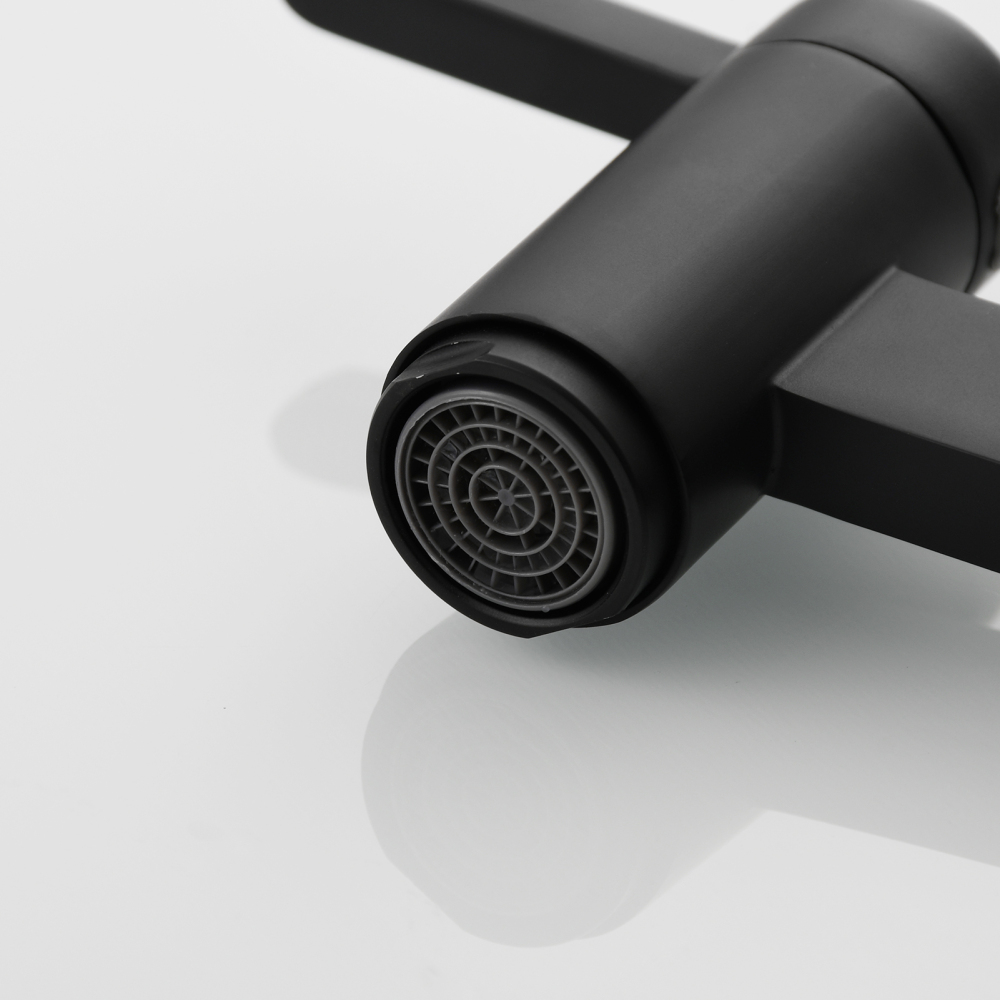 Tecmolog Brass Pot Filler Faucet Folding Kitchen Faucet with Double Joint Swing Arms Rotated Tap Wall Mounted for Hot and Cold Water Chrome/Brushed/Gold/Black