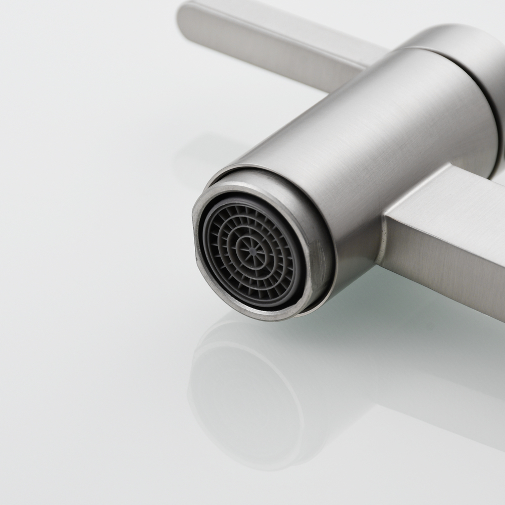 Tecmolog Brass Pot Filler Faucet Folding Kitchen Faucet with Double Joint Swing Arms Rotated Tap Wall Mounted for Hot and Cold Water Chrome/Brushed/Gold/Black