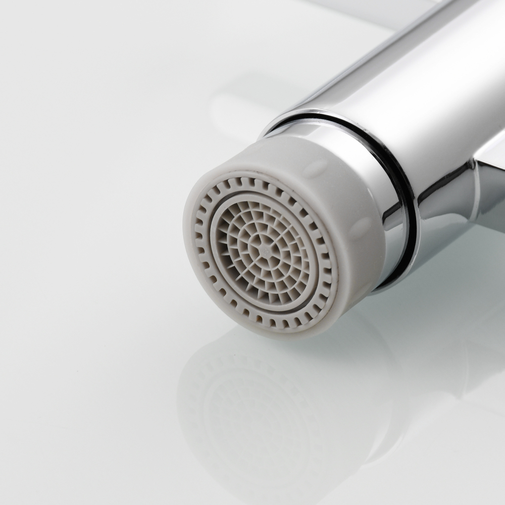 Tecmolog Brass Pot Filler Faucet Folding Kitchen Faucet with Double Joint Swing Arms Rotated Tap Wall Mounted for Hot and Cold Water Chrome/Brushed/Gold/Black