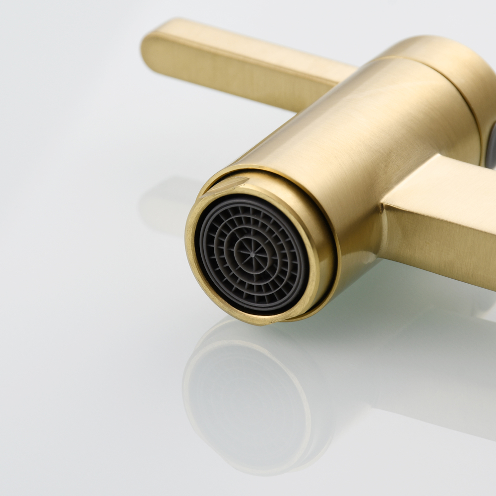 Tecmolog Brass Pot Filler Faucet Folding Kitchen Faucet with Double Joint Swing Arms Rotated Tap Wall Mounted for Hot and Cold Water Chrome/Brushed/Gold/Black