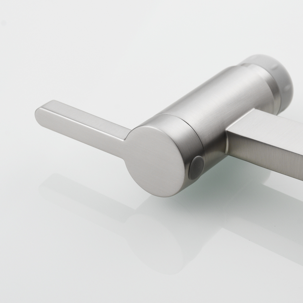 Tecmolog Brass Pot Filler Faucet Folding Kitchen Faucet with Double Joint Swing Arms Rotated Tap Wall Mounted for Hot and Cold Water Chrome/Brushed/Gold/Black