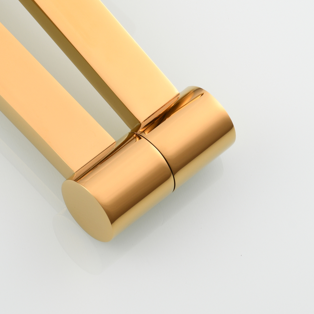 Tecmolog Brass Pot Filler Faucet Folding Kitchen Faucet with Double Joint Swing Arms Rotated Tap Wall Mounted for Hot and Cold Water Chrome/Brushed/Gold/Black