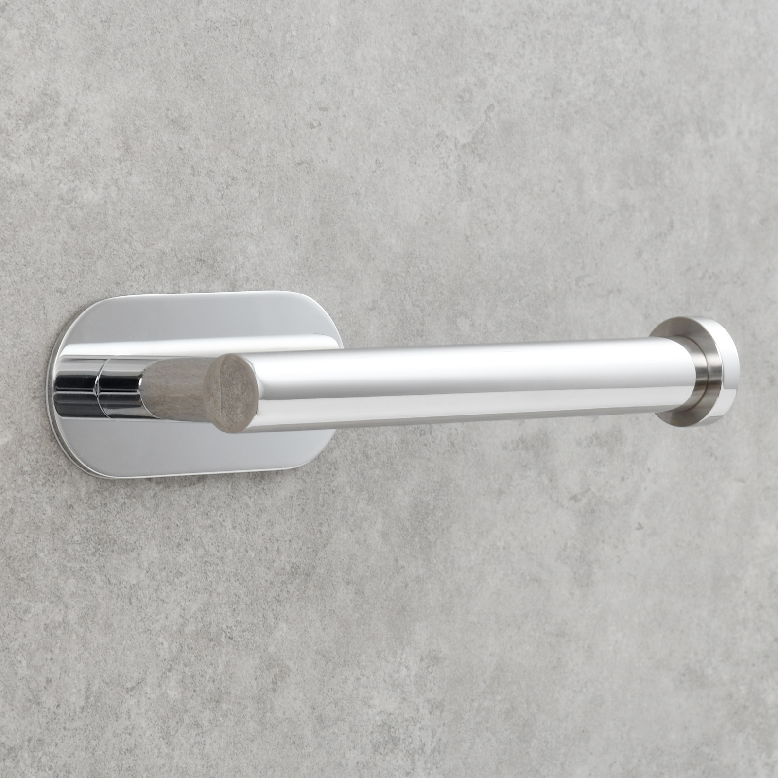 Tecmolog 304 Stainless Steel Bathroom Roll Paper Holder,  Wall Mount Adhesive Toilet Paper Holder, Brushed Nickel/Rectangle/Black/Golden