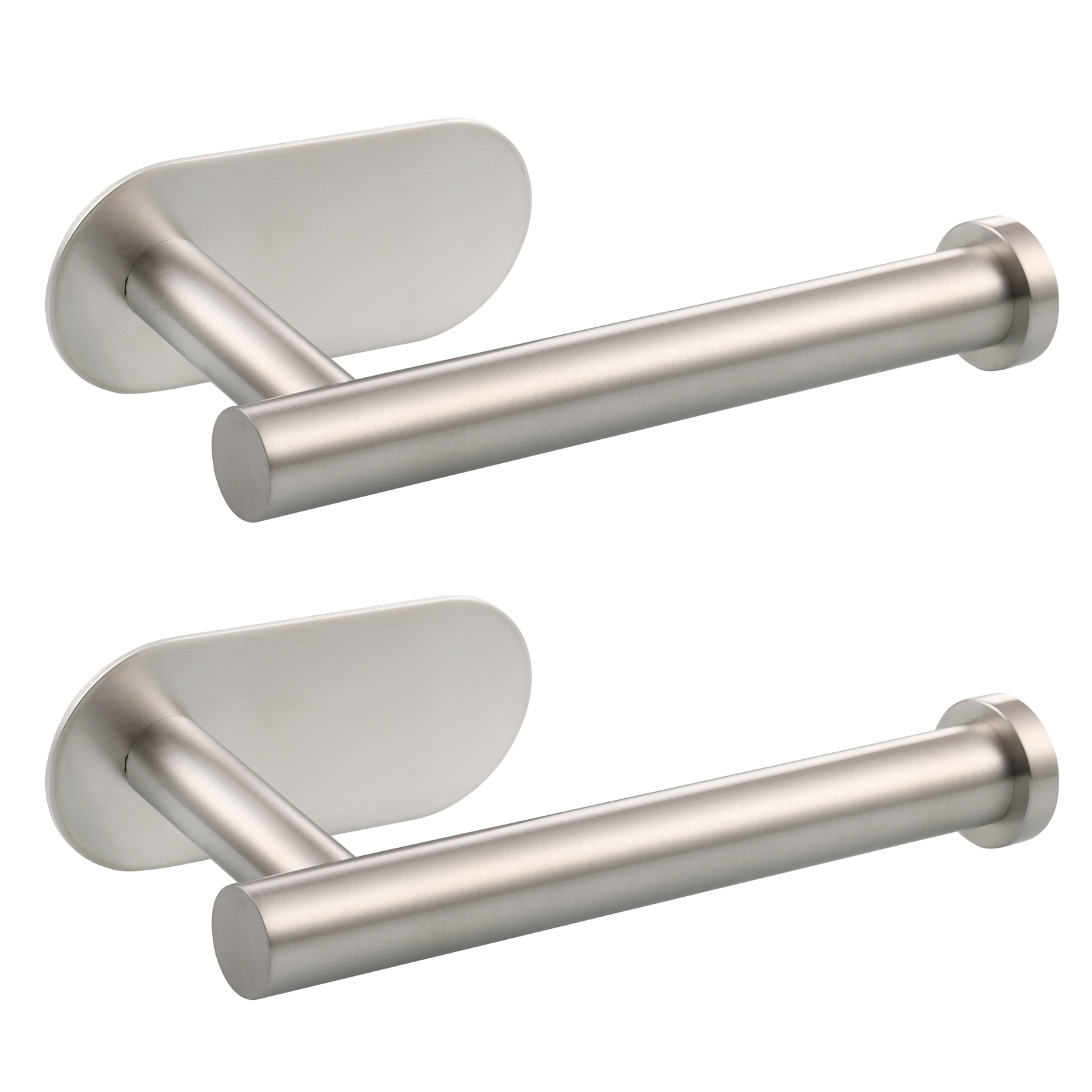 Tecmolog 304 Stainless Steel Bathroom Roll Paper Holder,  Wall Mount Adhesive Toilet Paper Holder, Brushed Nickel/Rectangle/Black/Golden