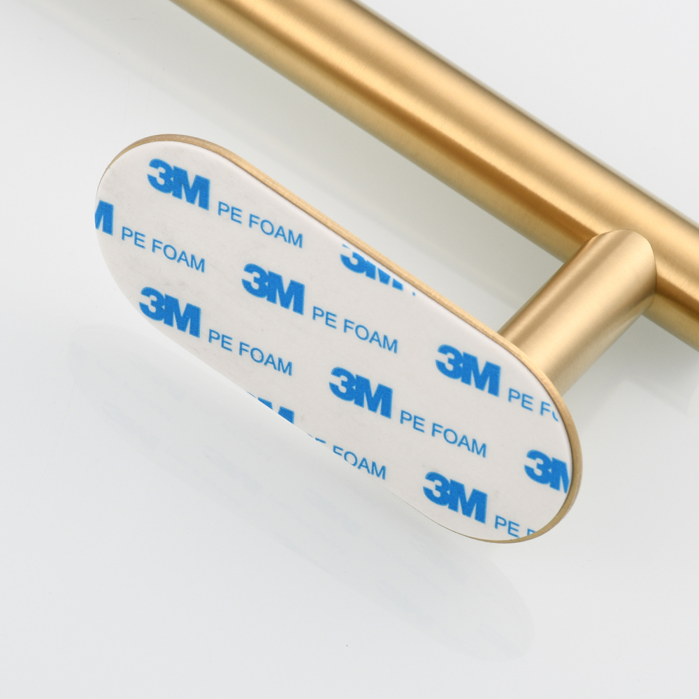 Tecmolog 304 Stainless Steel Bathroom Roll Paper Holder,  Wall Mount Adhesive Toilet Paper Holder, Brushed Nickel/Rectangle/Black/Golden