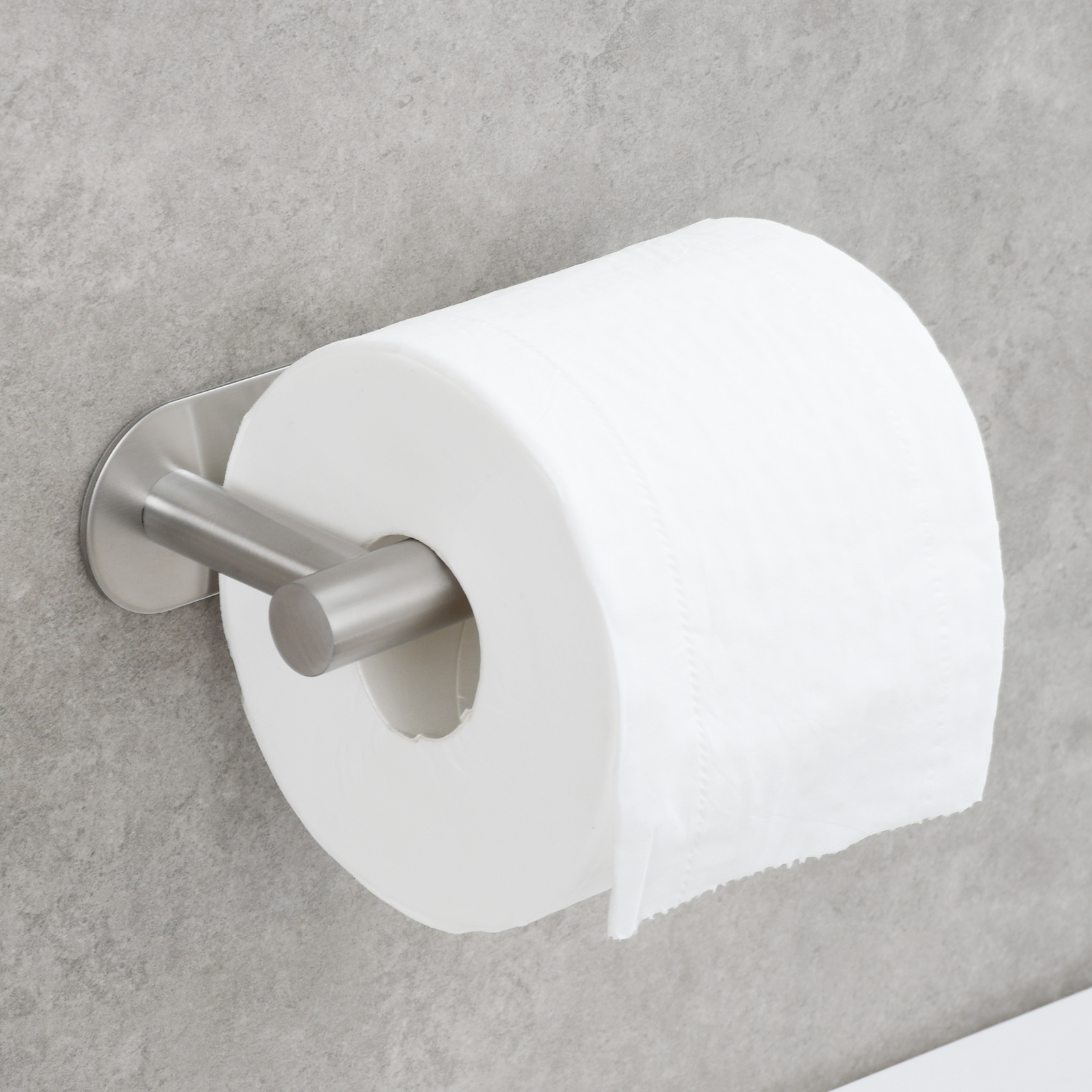 Tecmolog 304 Stainless Steel Bathroom Roll Paper Holder,  Wall Mount Adhesive Toilet Paper Holder, Brushed Nickel/Rectangle/Black/Golden