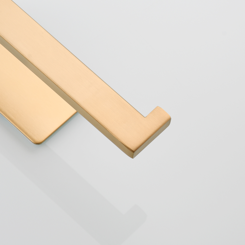 Tecmolog 304 Stainless Steel Bathroom Roll Paper Holder,  Wall Mount Adhesive Toilet Paper Holder, Brushed Nickel/Rectangle/Black/Golden