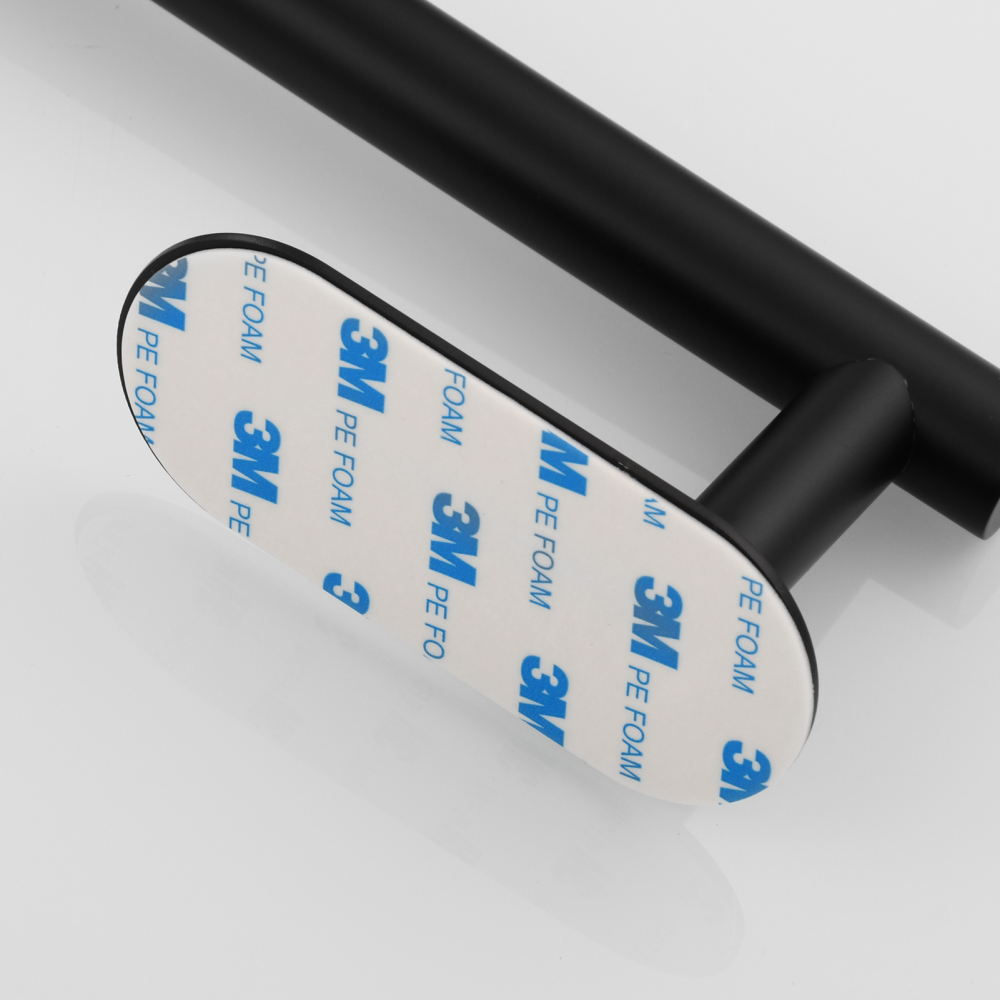 Tecmolog 304 Stainless Steel Bathroom Roll Paper Holder,  Wall Mount Adhesive Toilet Paper Holder, Brushed Nickel/Rectangle/Black/Golden