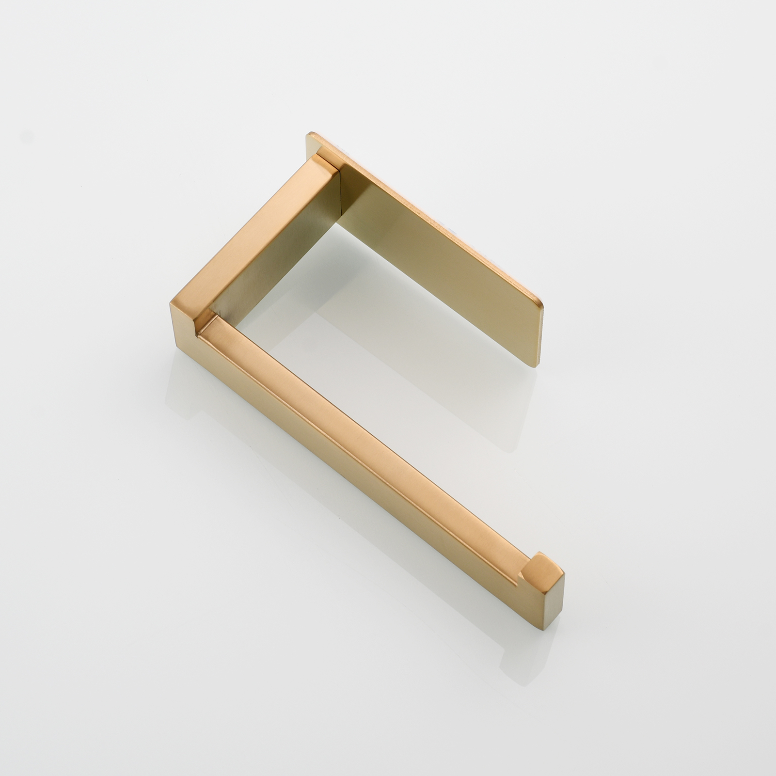 Tecmolog 304 Stainless Steel Bathroom Roll Paper Holder,  Wall Mount Adhesive Toilet Paper Holder, Brushed Nickel/Rectangle/Black/Golden