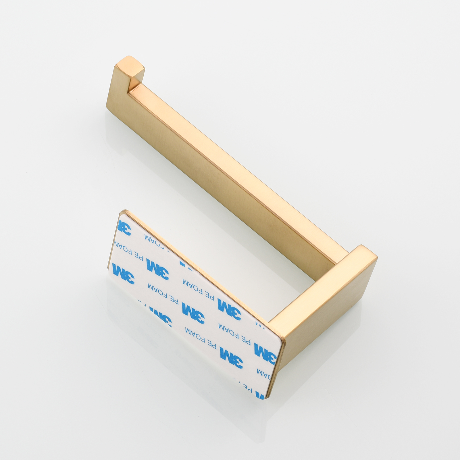 Tecmolog 304 Stainless Steel Bathroom Roll Paper Holder,  Wall Mount Adhesive Toilet Paper Holder, Brushed Nickel/Rectangle/Black/Golden