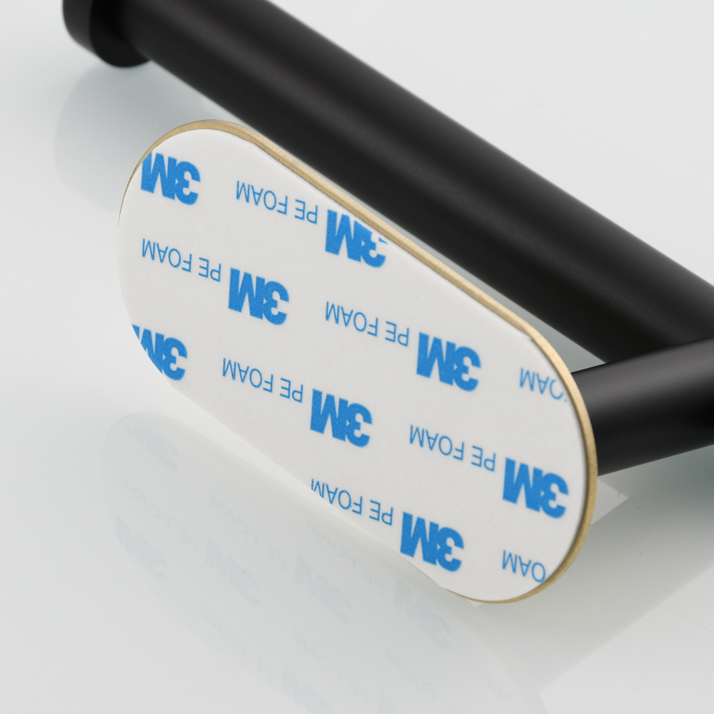 Tecmolog 304 Stainless Steel Bathroom Roll Paper Holder,  Wall Mount Adhesive Toilet Paper Holder, Brushed Nickel/Rectangle/Black/Golden