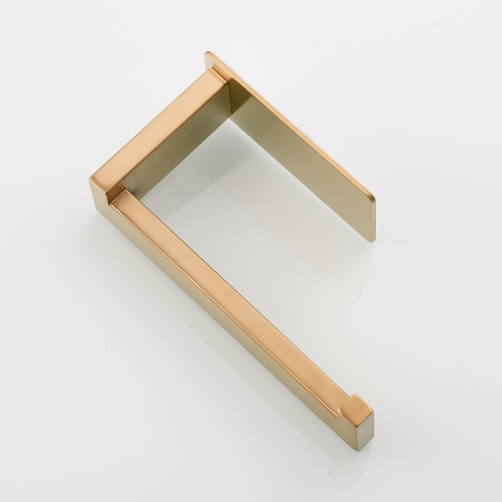 Tecmolog 304 Stainless Steel Bathroom Roll Paper Holder,  Wall Mount Adhesive Toilet Paper Holder, Brushed Nickel/Rectangle/Black/Golden