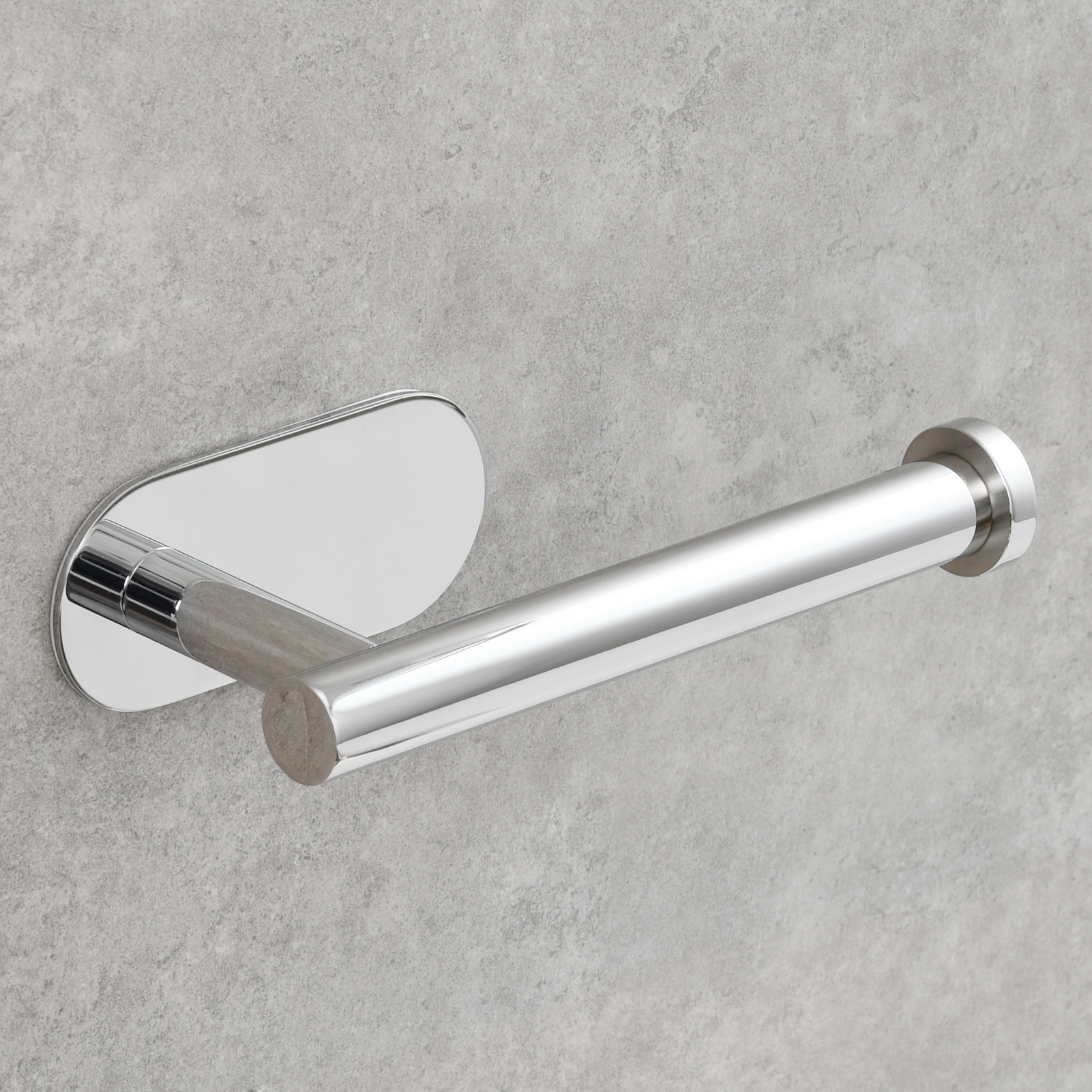 Tecmolog 304 Stainless Steel Bathroom Roll Paper Holder,  Wall Mount Adhesive Toilet Paper Holder, Brushed Nickel/Rectangle/Black/Golden