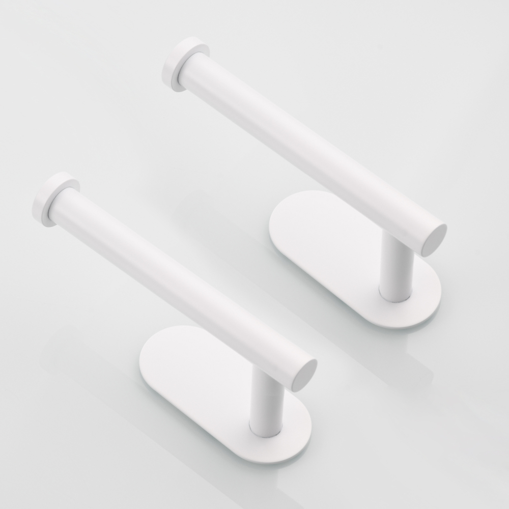 Tecmolog 304 Stainless Steel Bathroom Roll Paper Holder,  Wall Mount Adhesive Toilet Paper Holder, Brushed Nickel/Rectangle/Black/Golden