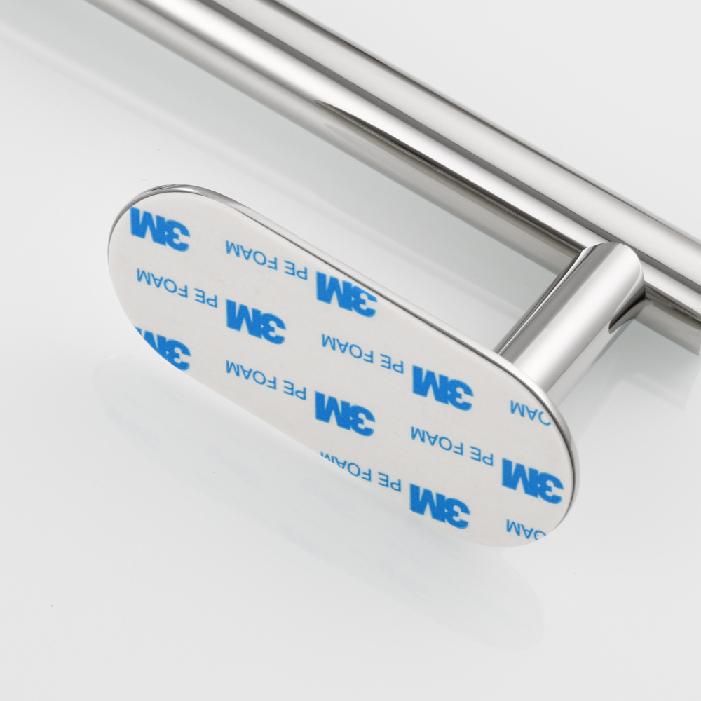 Tecmolog 304 Stainless Steel Bathroom Roll Paper Holder,  Wall Mount Adhesive Toilet Paper Holder, Brushed Nickel/Rectangle/Black/Golden