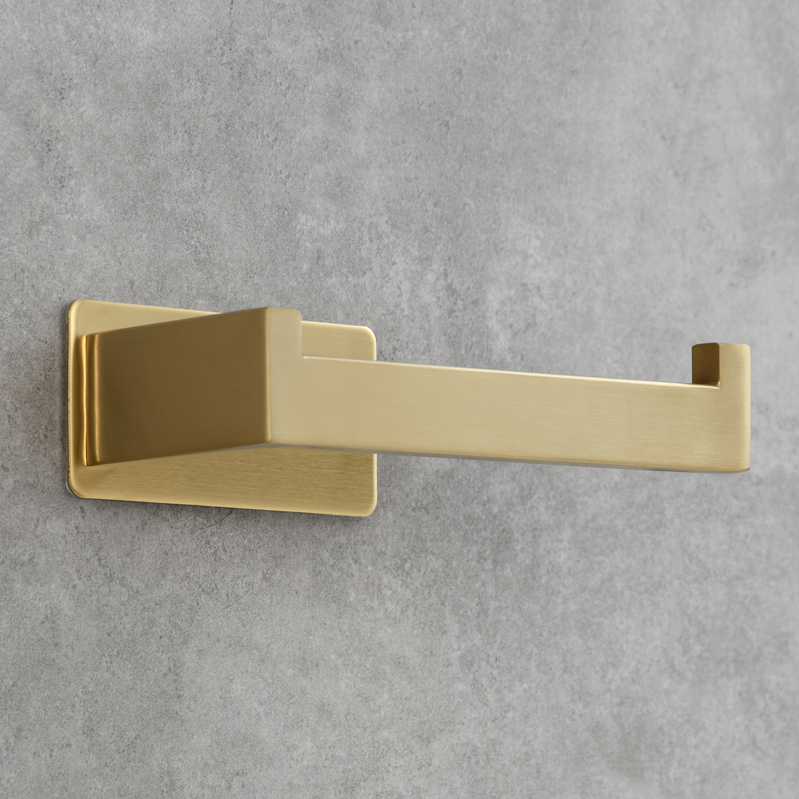 Tecmolog 304 Stainless Steel Bathroom Roll Paper Holder,  Wall Mount Adhesive Toilet Paper Holder, Brushed Nickel/Rectangle/Black/Golden