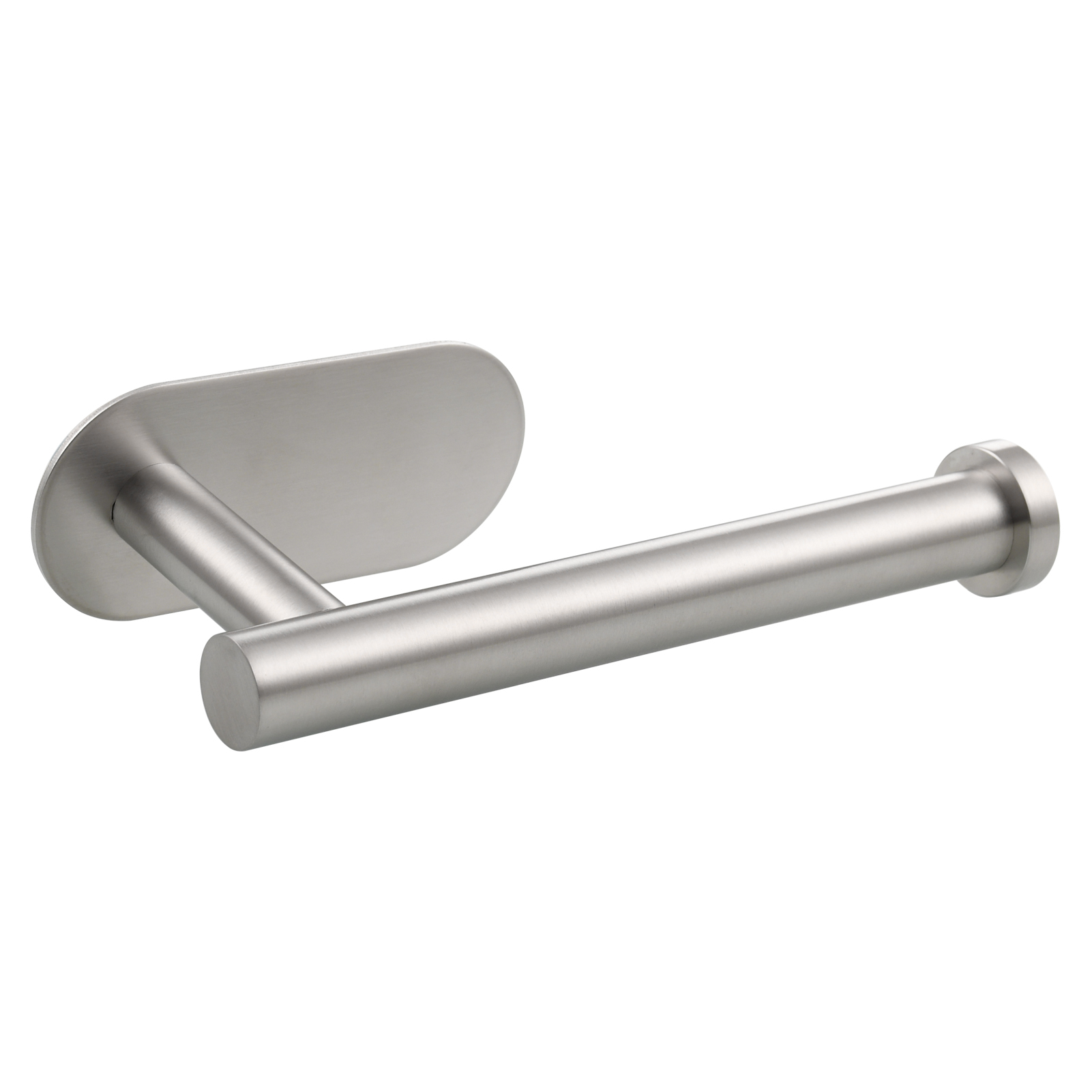 Tecmolog 304 Stainless Steel Bathroom Tissue Holder,  Wall Mount Adhesive Toilet Paper Holder, Brushed Nickel/Black