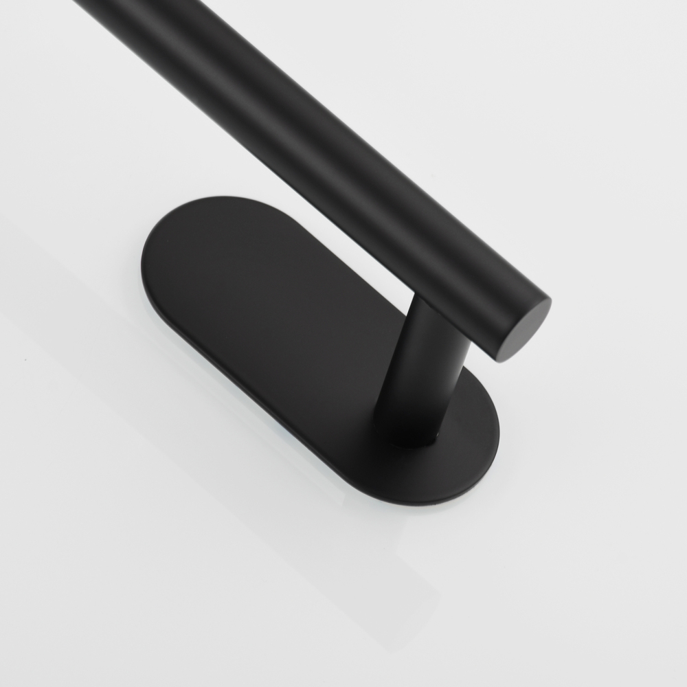 Tecmolog 304 Stainless Steel Bathroom Tissue Holder,  Wall Mount Adhesive Toilet Paper Holder, Brushed Nickel/Black