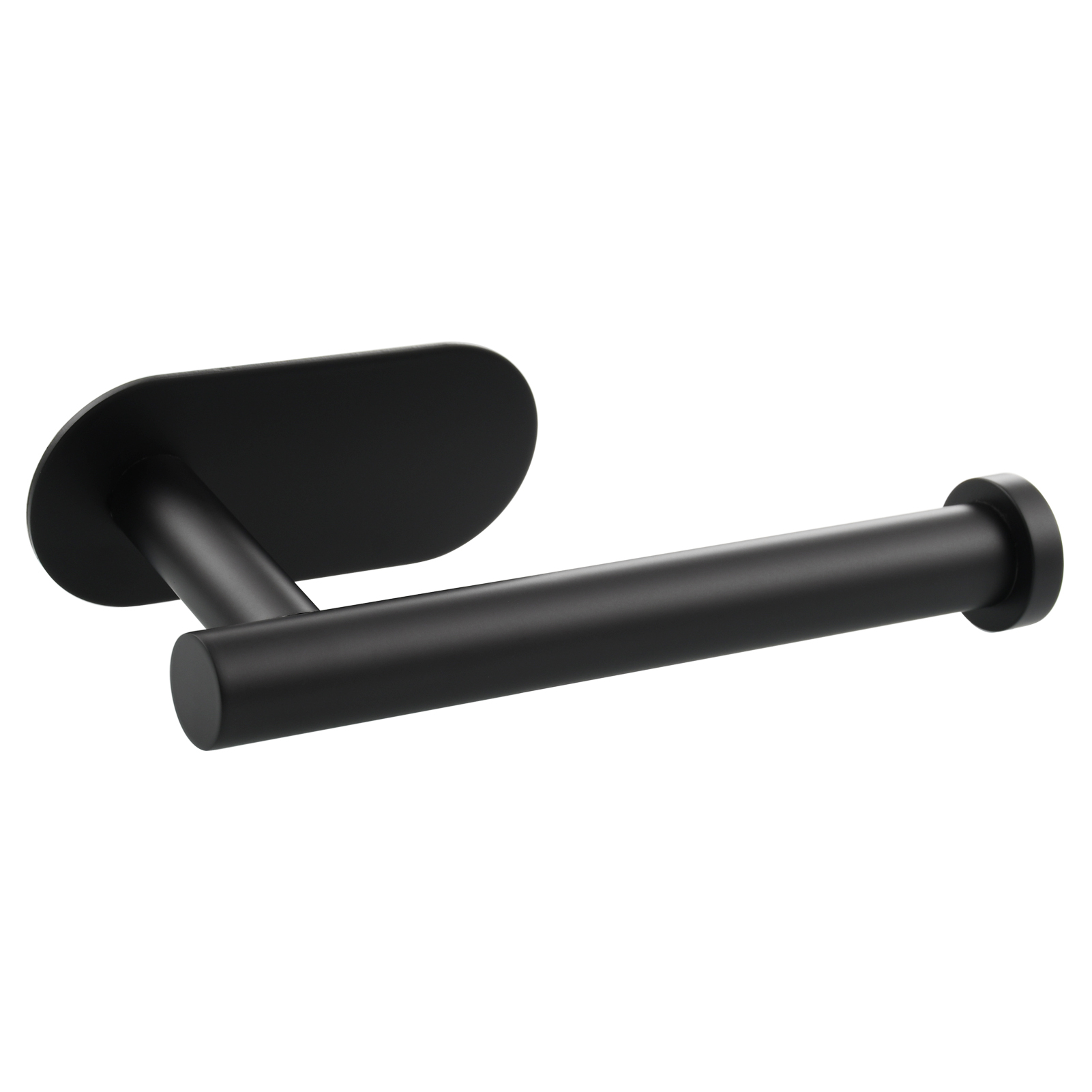 Tecmolog 304 Stainless Steel Bathroom Tissue Holder,  Wall Mount Adhesive Toilet Paper Holder, Brushed Nickel/Black