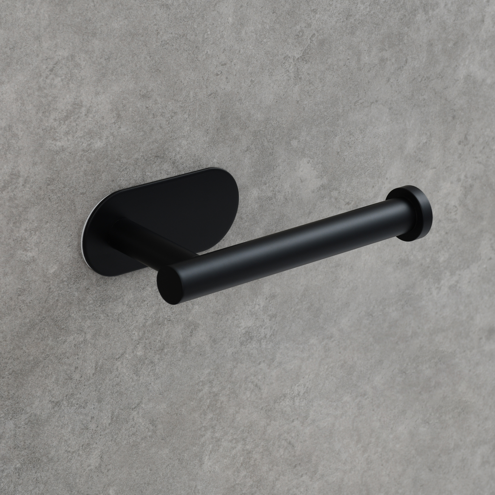 Tecmolog 304 Stainless Steel Bathroom Tissue Holder,  Wall Mount Adhesive Toilet Paper Holder, Brushed Nickel/Black