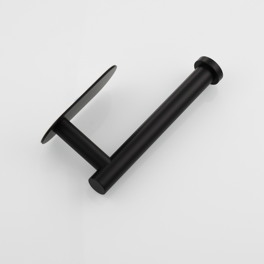 Tecmolog 304 Stainless Steel Bathroom Tissue Holder,  Wall Mount Adhesive Toilet Paper Holder, Brushed Nickel/Black