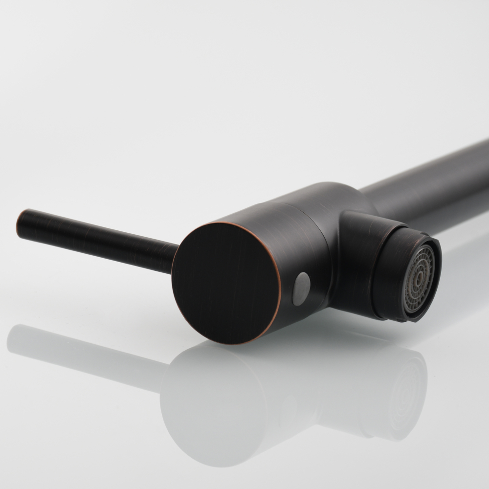 Tecmolog Brass Chrome Kitchen Faucet, Pot Filler Faucet Wall Mounted Folding Kitchen Tap with Double Handle, Single Cold water Tap