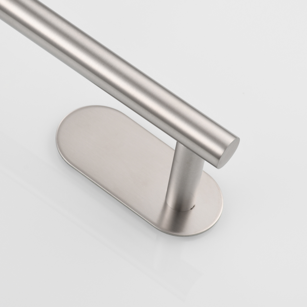 Tecmolog 304 Stainless Steel Bathroom Tissue Holder,  Wall Mount Adhesive Toilet Paper Holder, Brushed Nickel/Black