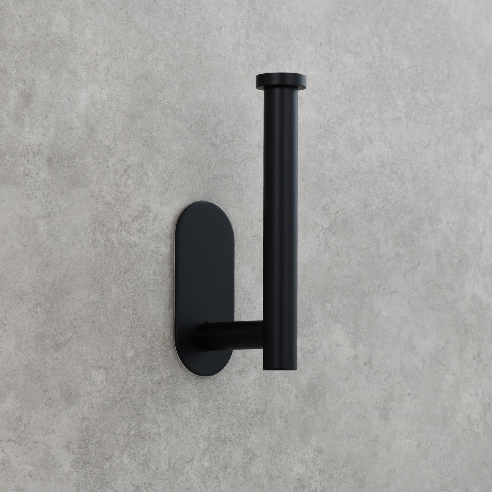 Tecmolog 304 Stainless Steel Bathroom Tissue Holder,  Wall Mount Adhesive Toilet Paper Holder, Brushed Nickel/Black