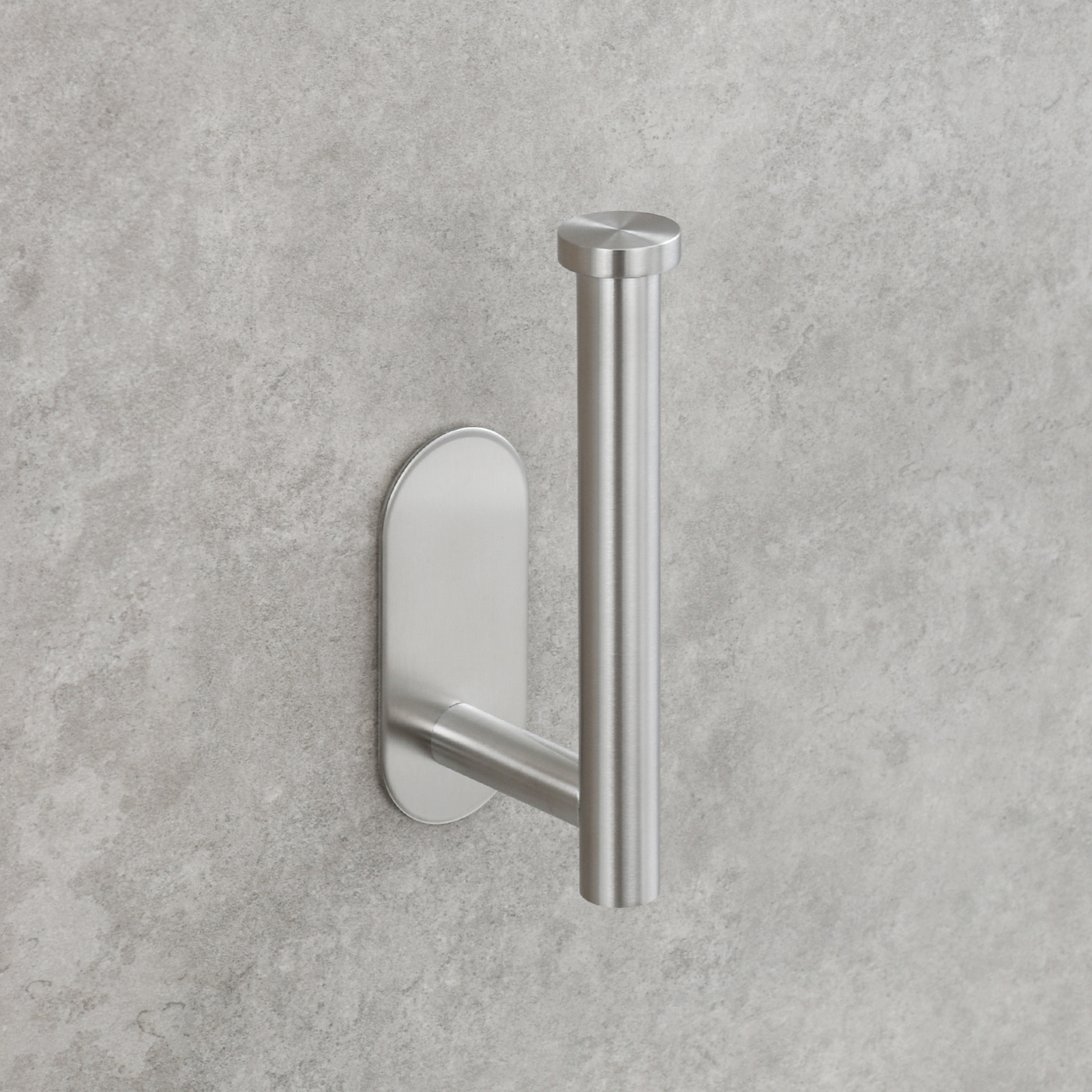 Tecmolog 304 Stainless Steel Bathroom Tissue Holder,  Wall Mount Adhesive Toilet Paper Holder, Brushed Nickel/Black