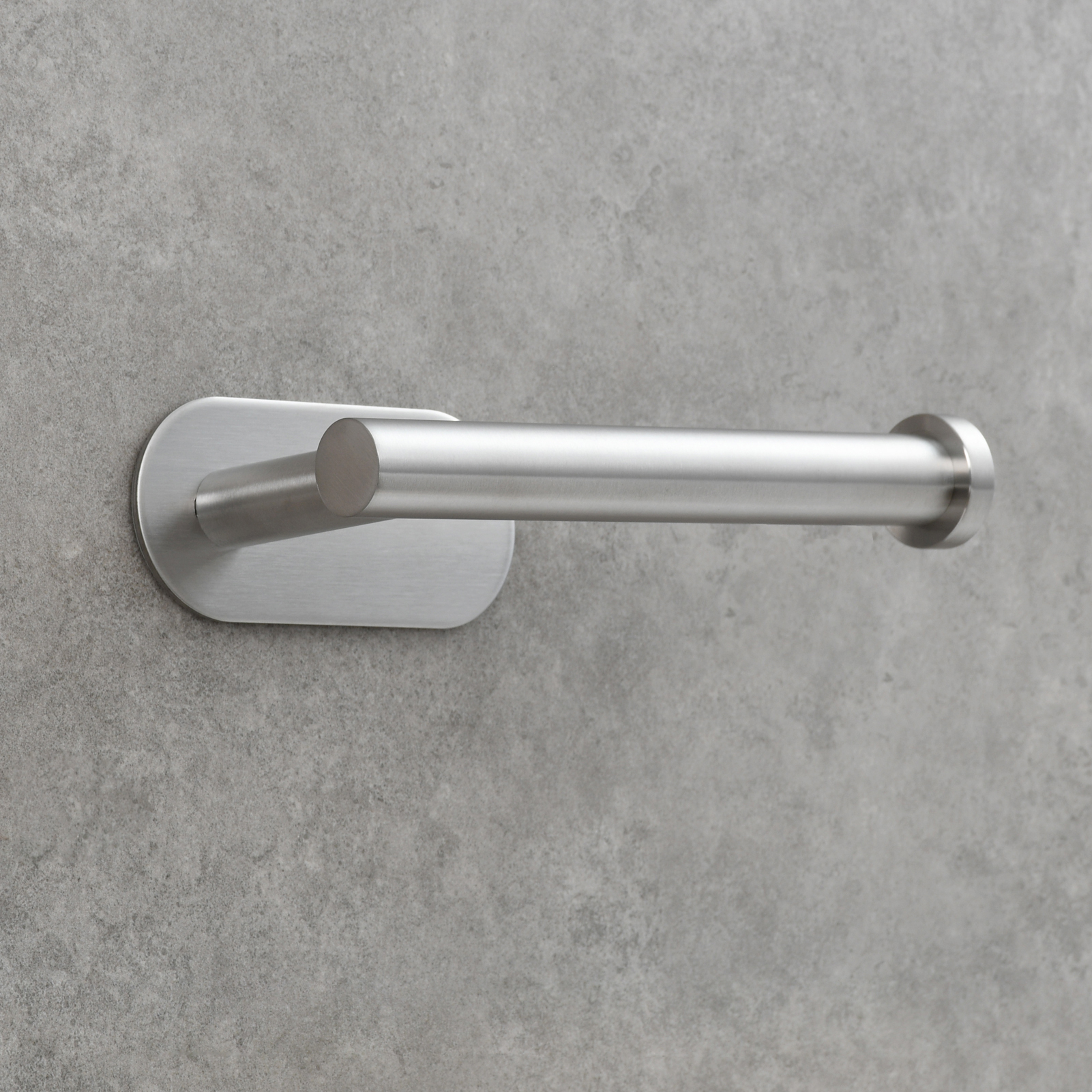 Tecmolog 304 Stainless Steel Bathroom Tissue Holder,  Wall Mount Adhesive Toilet Paper Holder, Brushed Nickel/Black