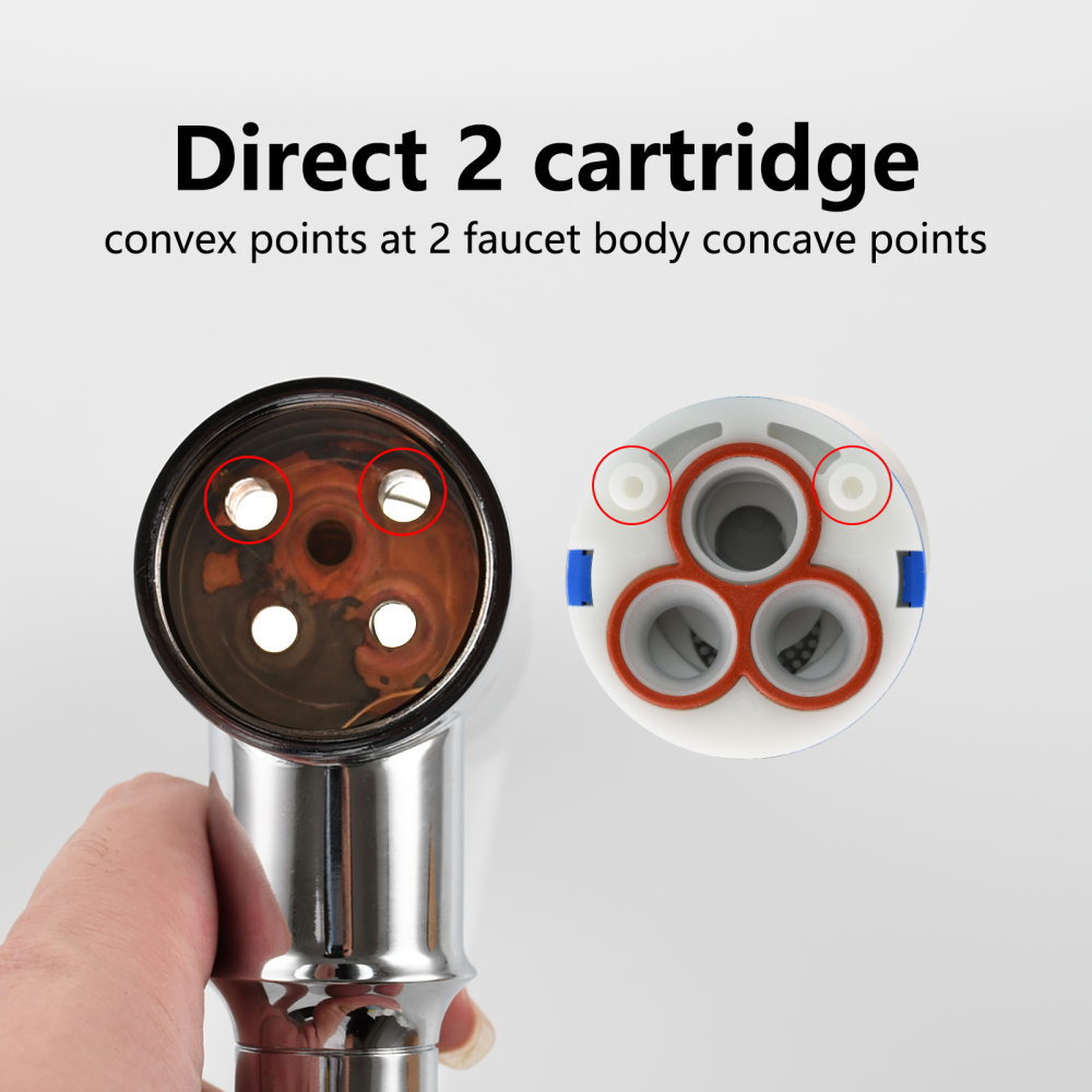 Tecmolog Diameter 35/40mm Ceramic Faucet Cartridge Replacement for Single Handle Kitchen Basin Shower Faucet Part, Ceramic Faucet Valve