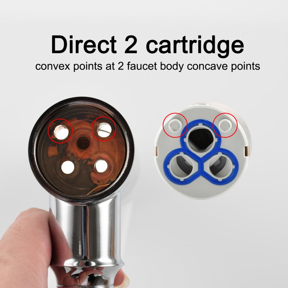 Tecmolog Diameter 35/40mm Ceramic Faucet Cartridge Replacement for Single Handle Kitchen Basin Shower Faucet Part, Ceramic Faucet Valve