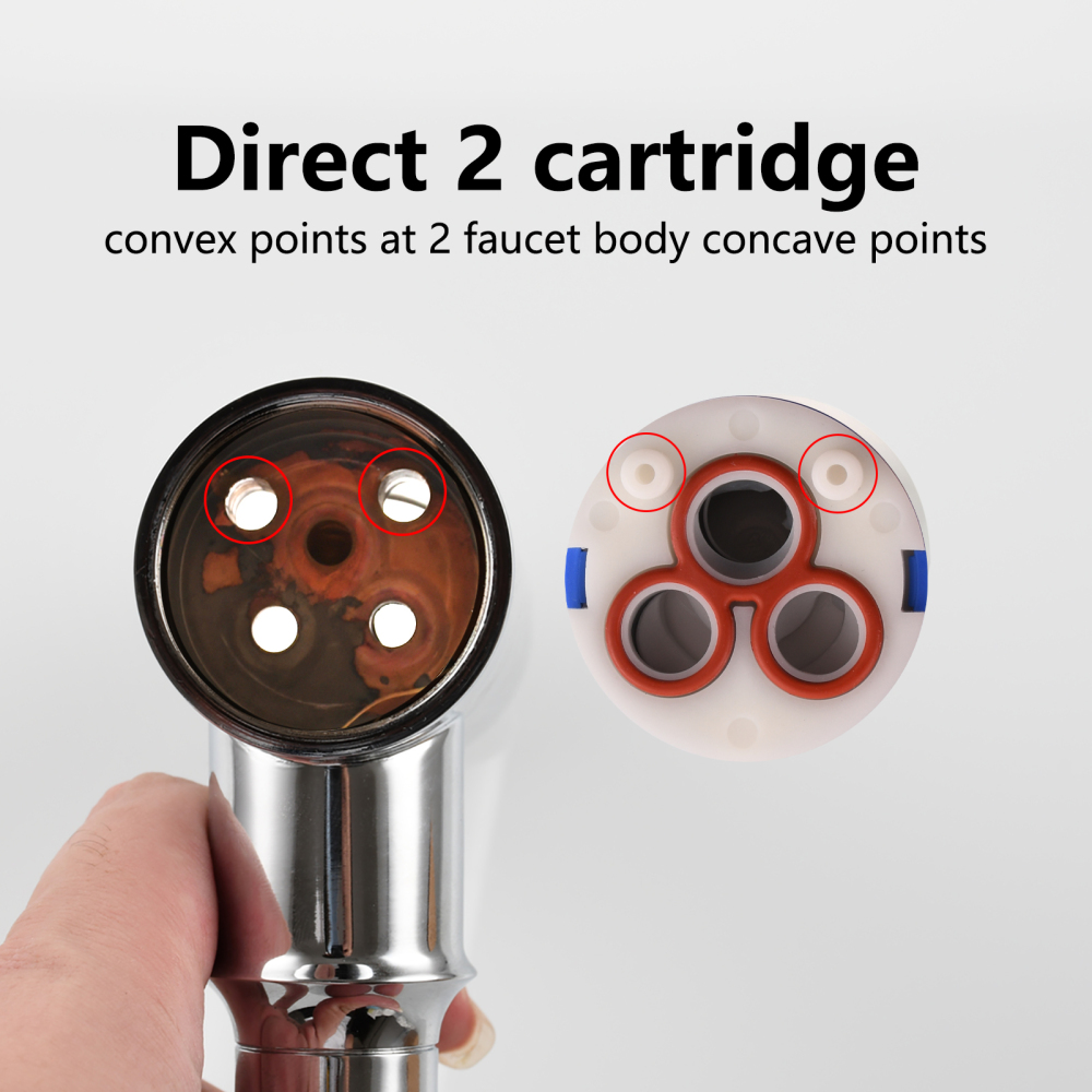 Tecmolog Diameter 35/40mm Ceramic Faucet Cartridge Replacement for Single Handle Kitchen Basin Shower Faucet Part, Ceramic Faucet Valve