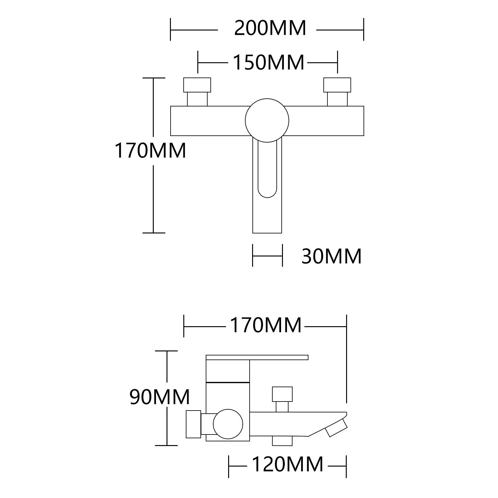 Tecmolog Wall Mount Bathroom Faucet Set Stainless Steel Bathtub Faucet with Handheld Shower and Hose Brushed Nickel