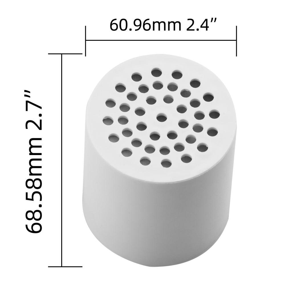 Tecmolog Chrome Filter for Shower Head, Hard Water High Output 10 Stage Filter Cartridge ABS Water Shower Head Purifier SBA033