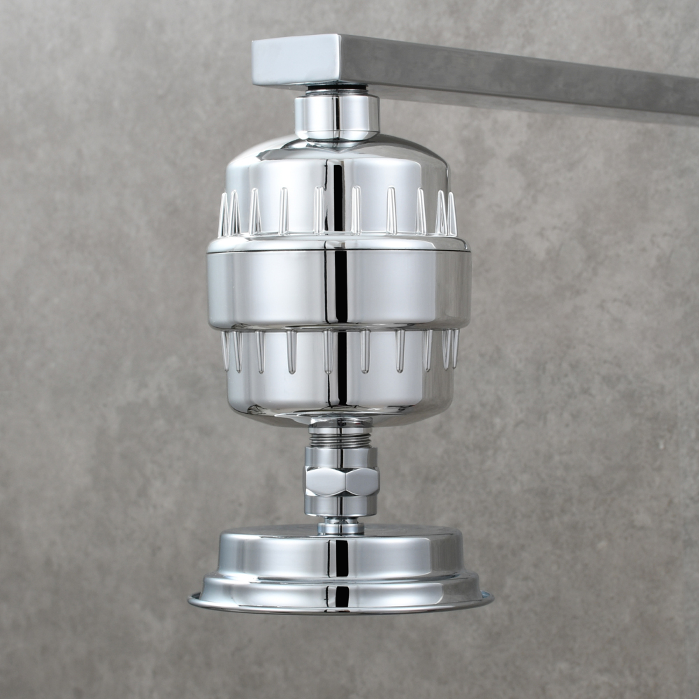 Tecmolog Chrome Filter for Shower Head, Hard Water High Output 10 Stage Filter Cartridge ABS Water Shower Head Purifier SBA033