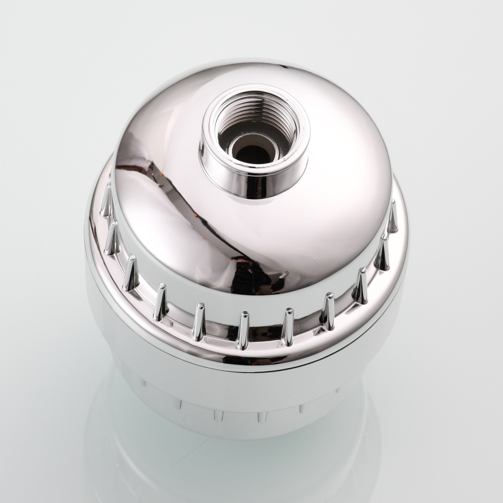 Tecmolog Chrome Filter for Shower Head, Hard Water High Output 10 Stage Filter Cartridge ABS Water Shower Head Purifier SBA033