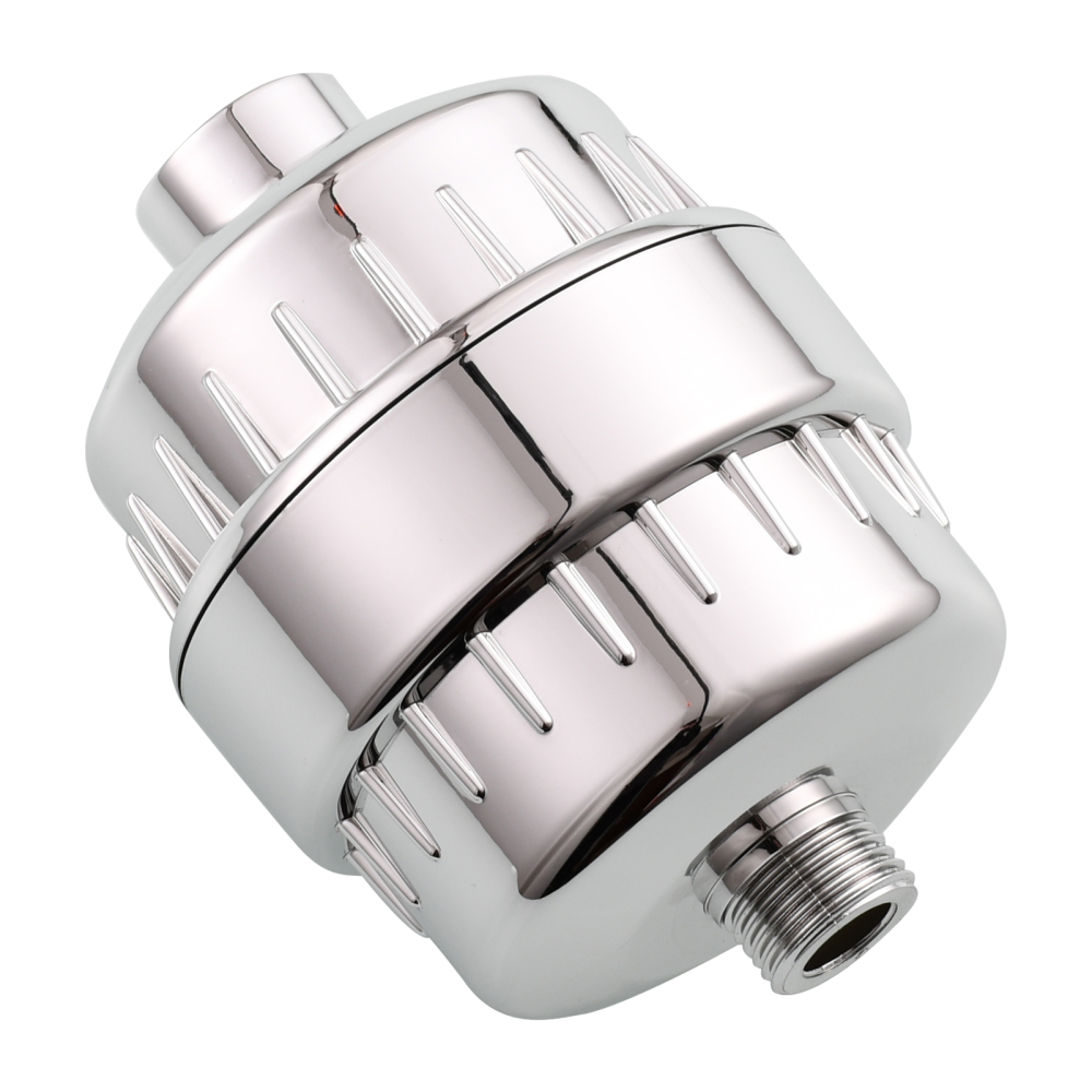 Tecmolog Chrome Filter for Shower Head, Hard Water High Output 10 Stage Filter Cartridge ABS Water Shower Head Purifier SBA033