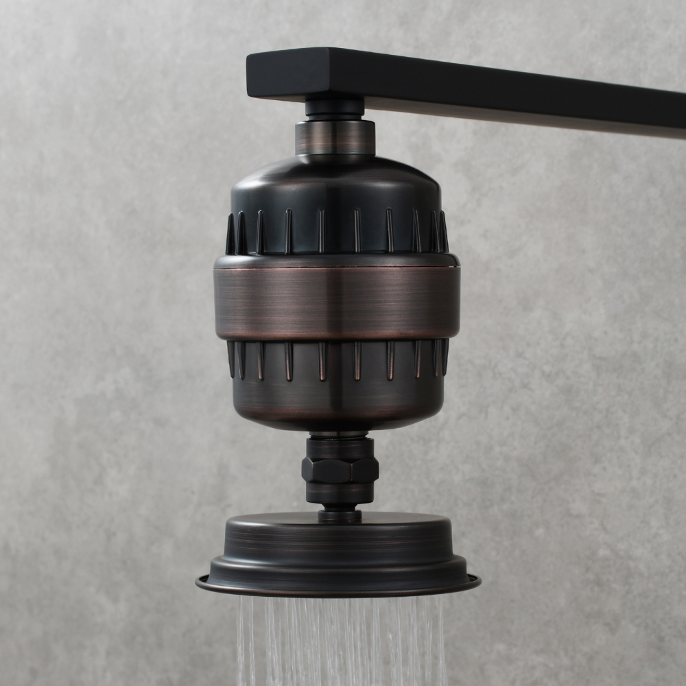 Tecmolog Chrome Filter for Shower Head, Hard Water High Output 10 Stage Filter Cartridge ABS Water Shower Head Purifier SBA033