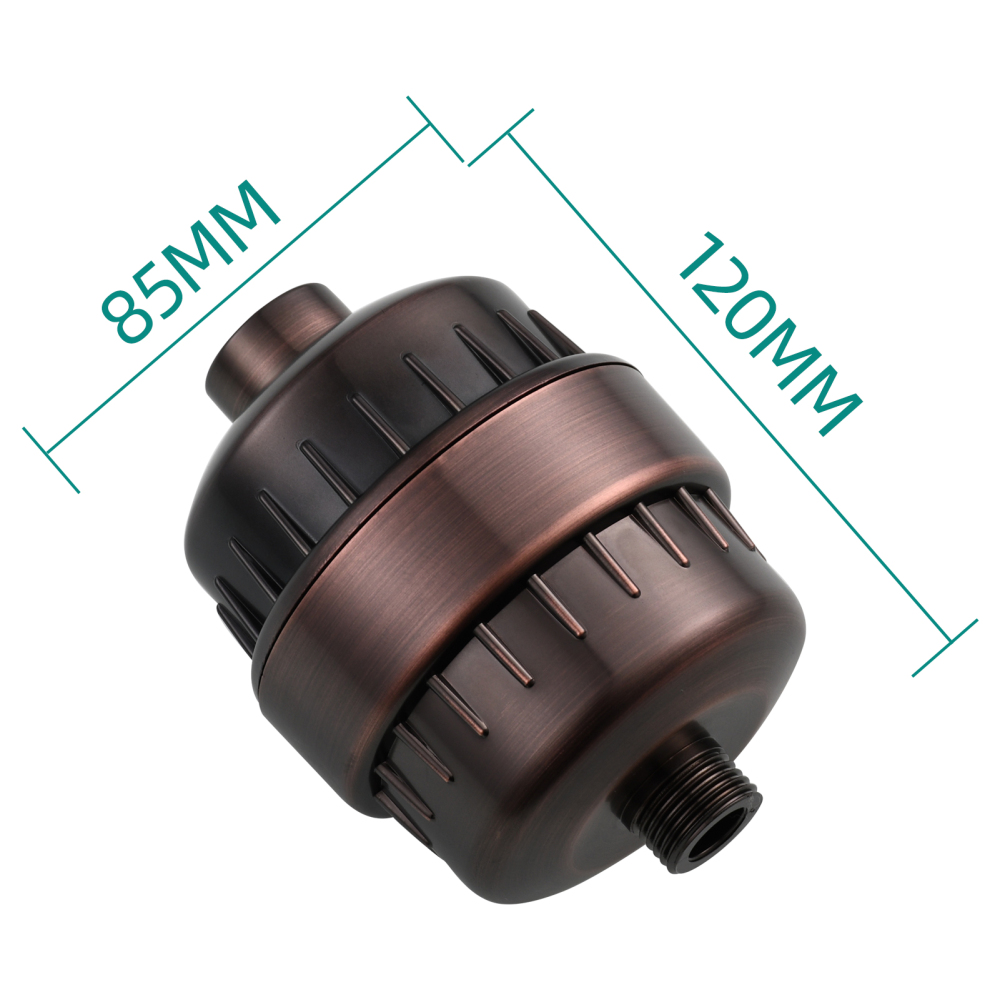 Tecmolog Chrome Filter for Shower Head, Hard Water High Output 10 Stage Filter Cartridge ABS Water Shower Head Purifier SBA033