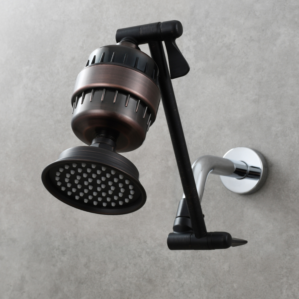 Tecmolog Chrome Filter for Shower Head, Hard Water High Output 10 Stage Filter Cartridge ABS Water Shower Head Purifier SBA033