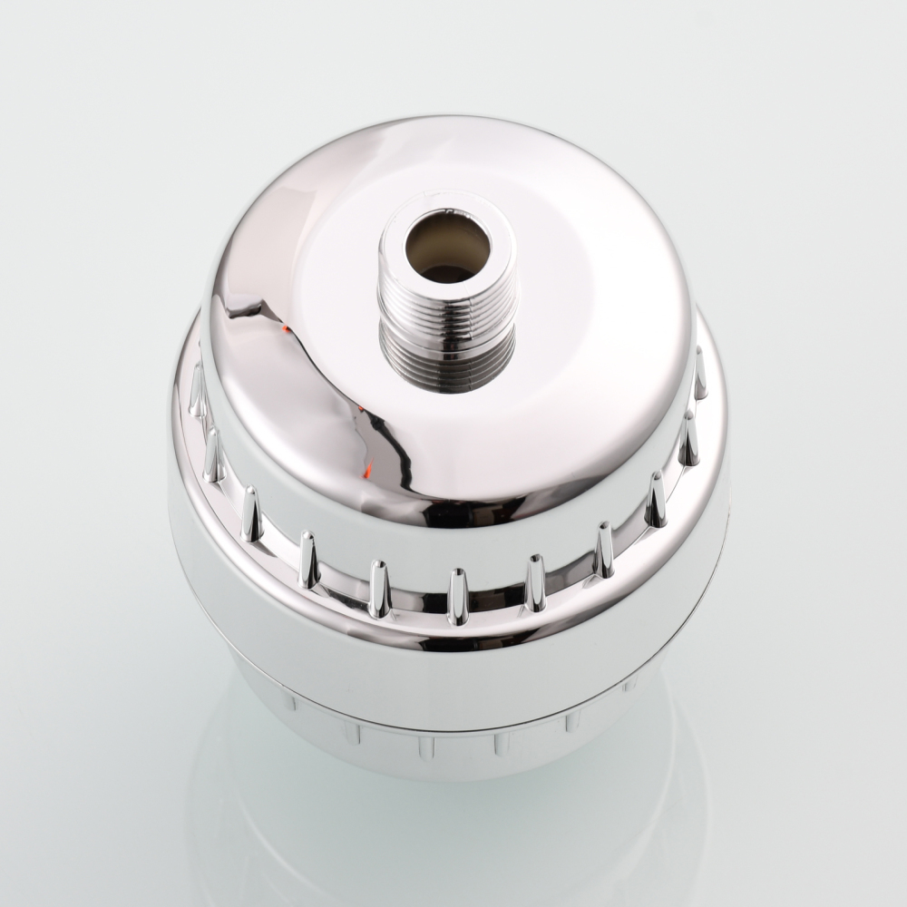 Tecmolog Chrome Filter for Shower Head, Hard Water High Output 10 Stage Filter Cartridge ABS Water Shower Head Purifier SBA033