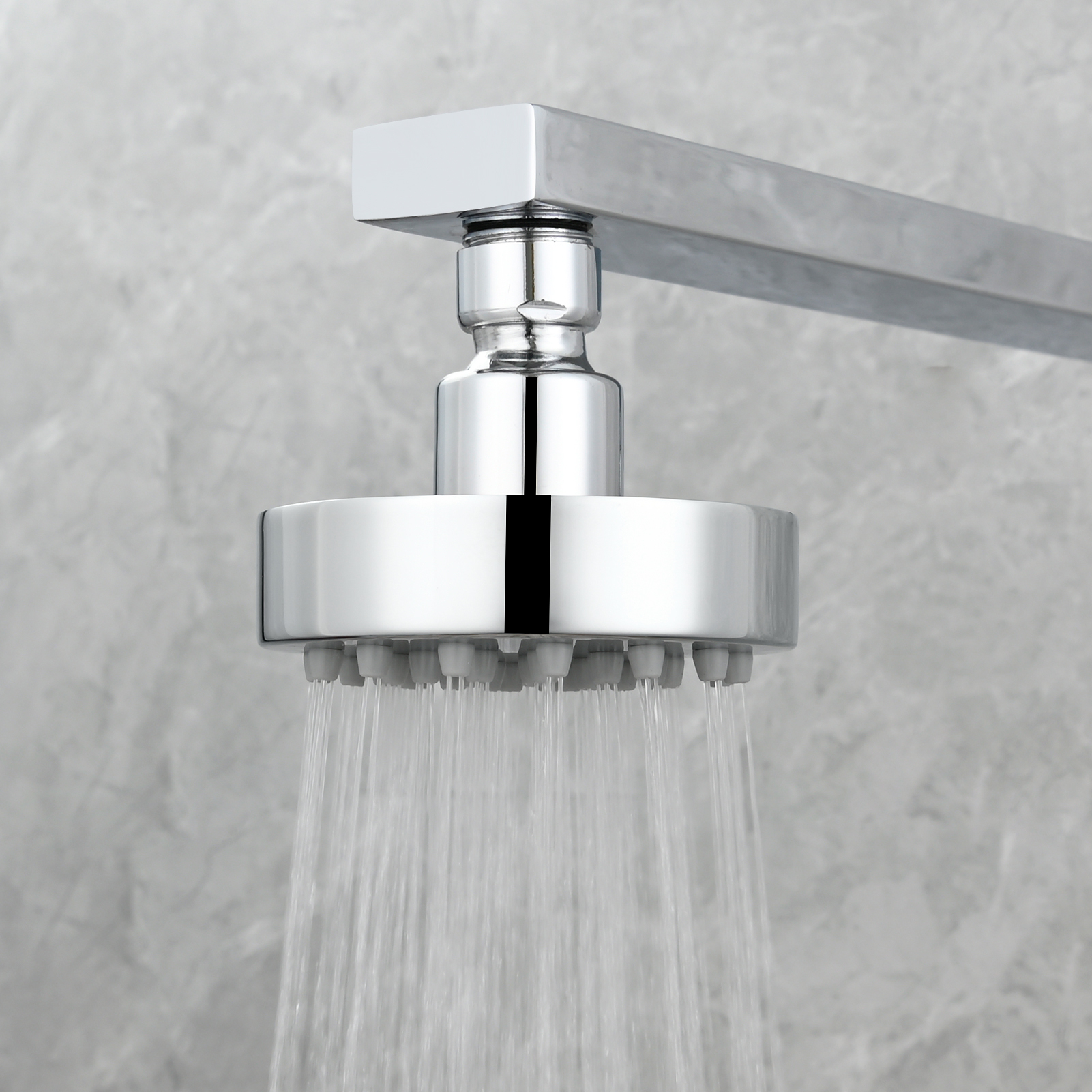 Tecmolog Stainless Steel Shower Head-High Pressure Rain Premium Quality, Easy Clean Adjustable Replacement for Bathroom