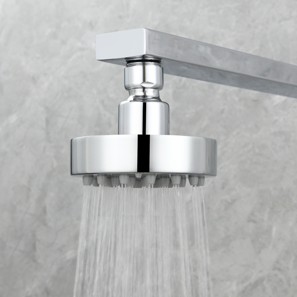 Tecmolog Stainless Steel Shower Head-High Pressure Rain Premium Quality, Easy Clean Adjustable Replacement for Bathroom