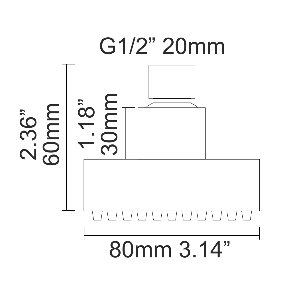 Tecmolog Stainless Steel Shower Head-High Pressure Rain Premium Quality, Easy Clean Adjustable Replacement for Bathroom