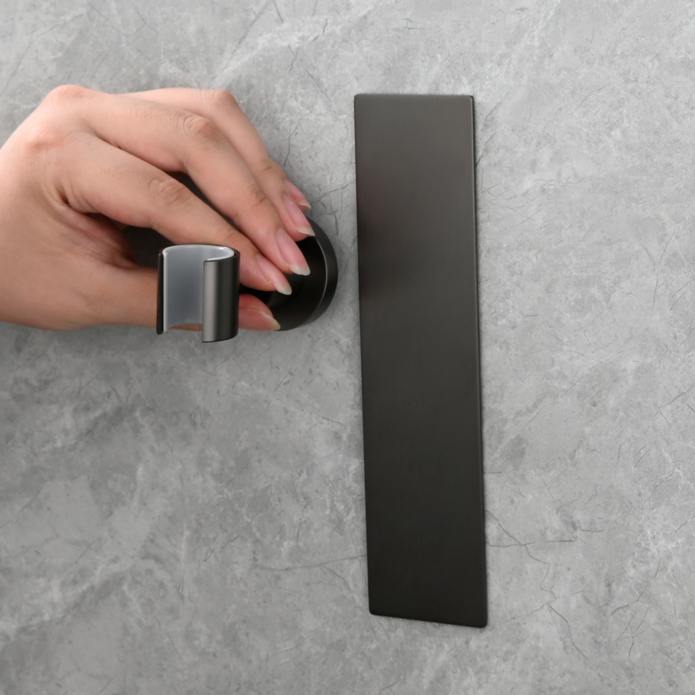 Tecmolog Magnetic Shower Head Holder All Meta No Drilling Handheld Shower Wand Bracket Adhesive