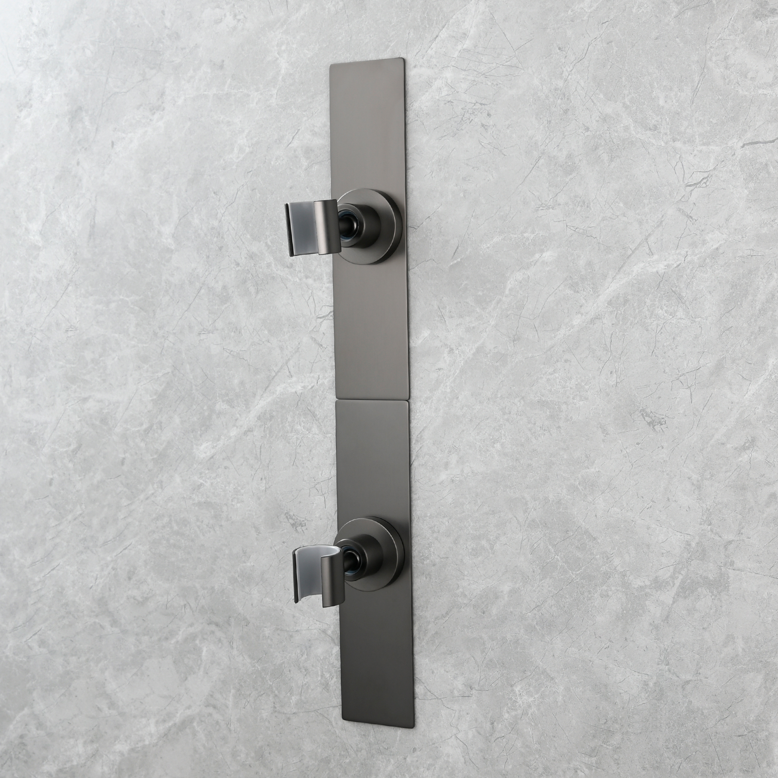 Tecmolog Magnetic Shower Head Holder All Meta No Drilling Handheld Shower Wand Bracket Adhesive