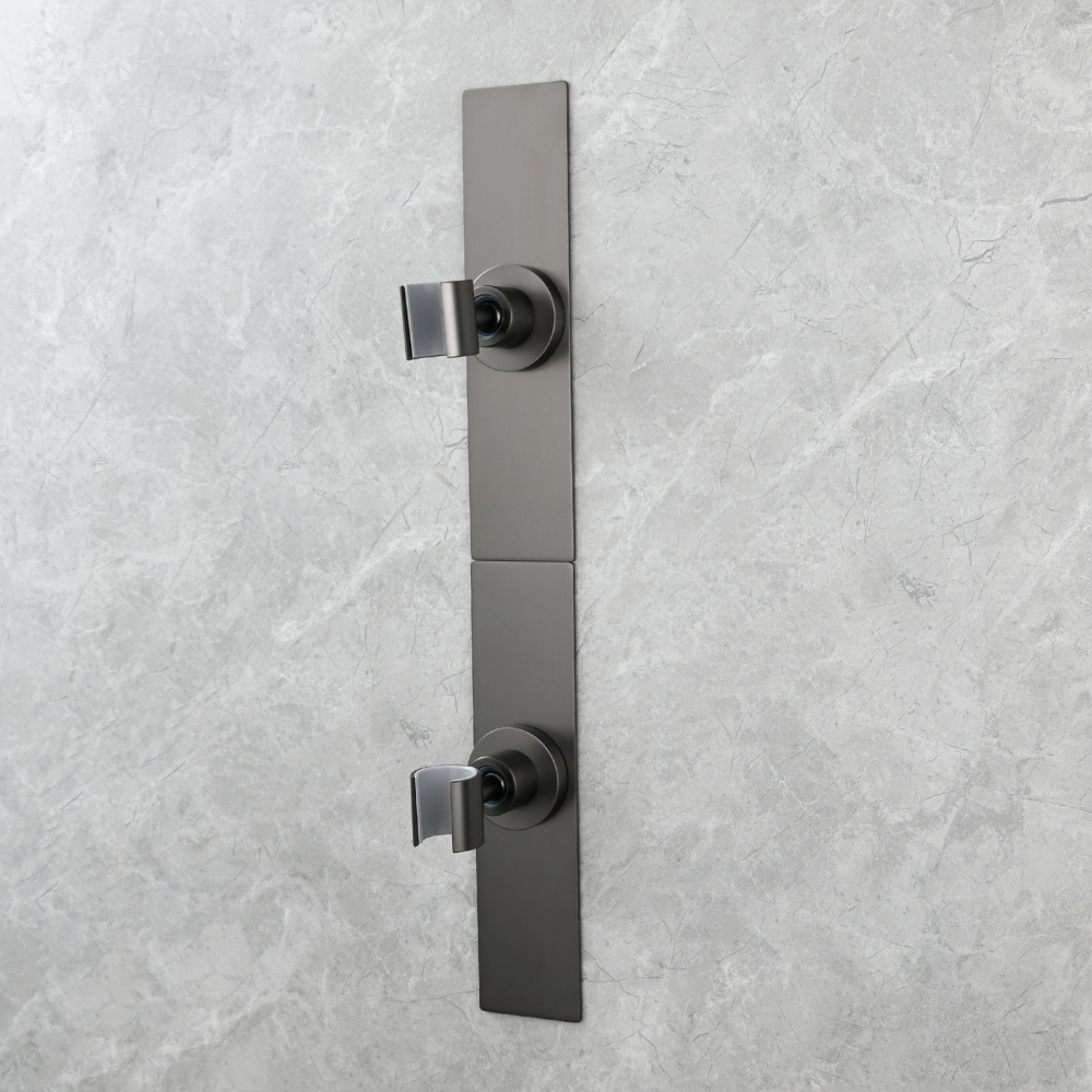 Tecmolog Magnetic Shower Head Holder All Meta No Drilling Handheld Shower Wand Bracket Adhesive
